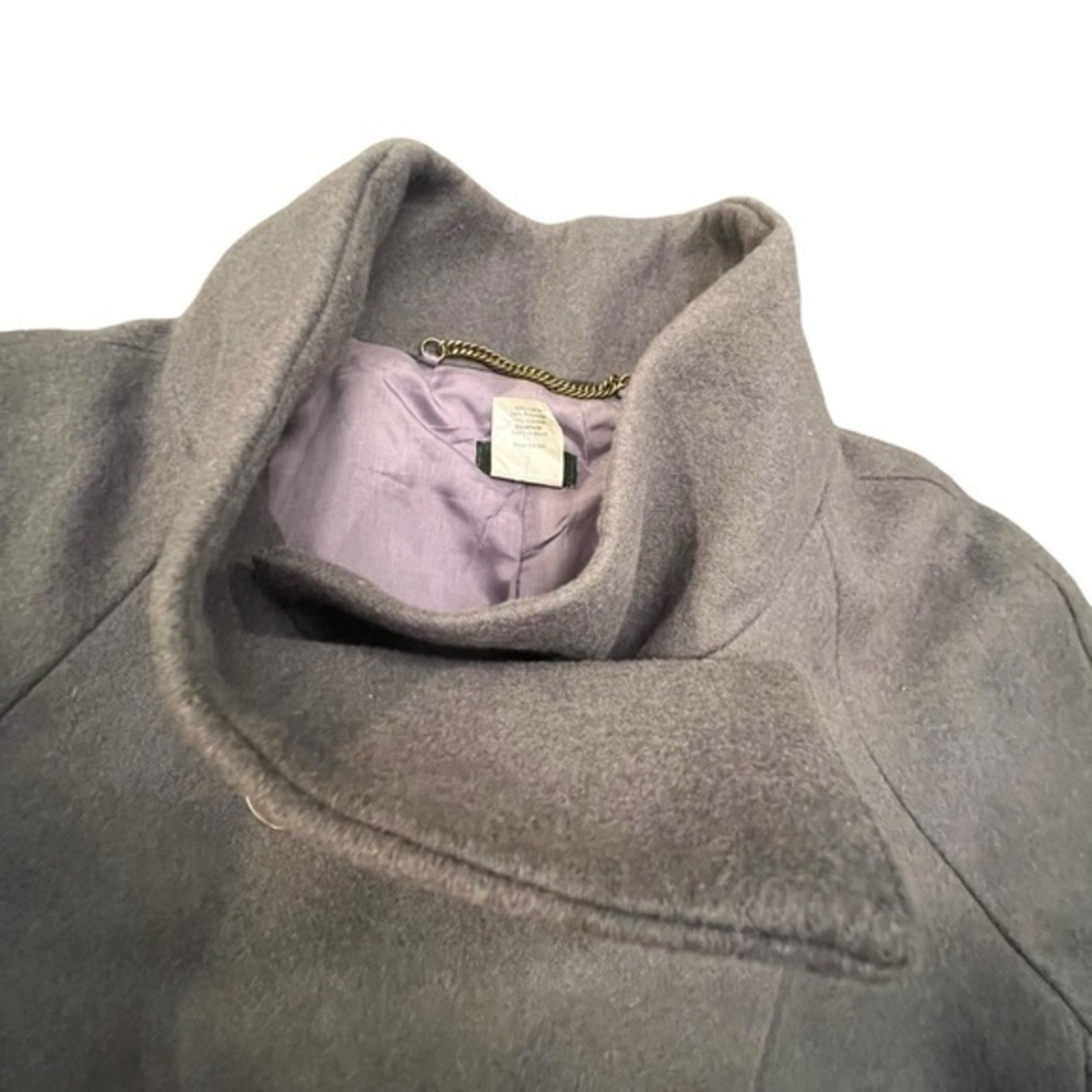 J Crew Jacket Peacoat Women’s Double Breasted Wool Coat Classic Gray Preppy Sz 2 - Picture 5 of 14